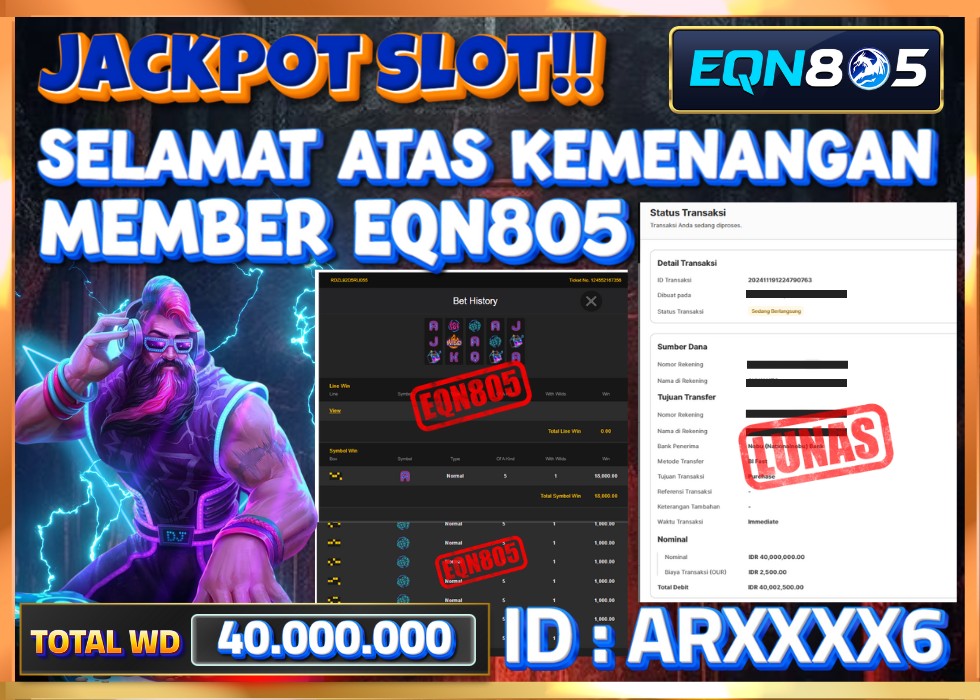 EQN805 JACKPOT  Rp 40.000.000 - LUNAS!!!