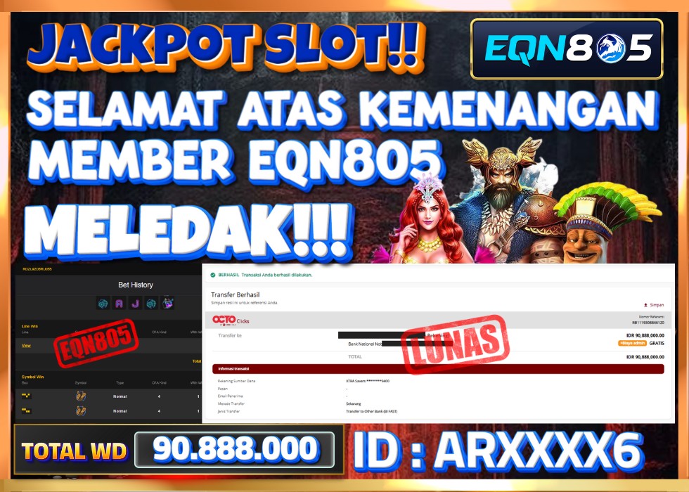 EQN805 JACKPOT  Rp 90.888.000 - LUNAS!!!