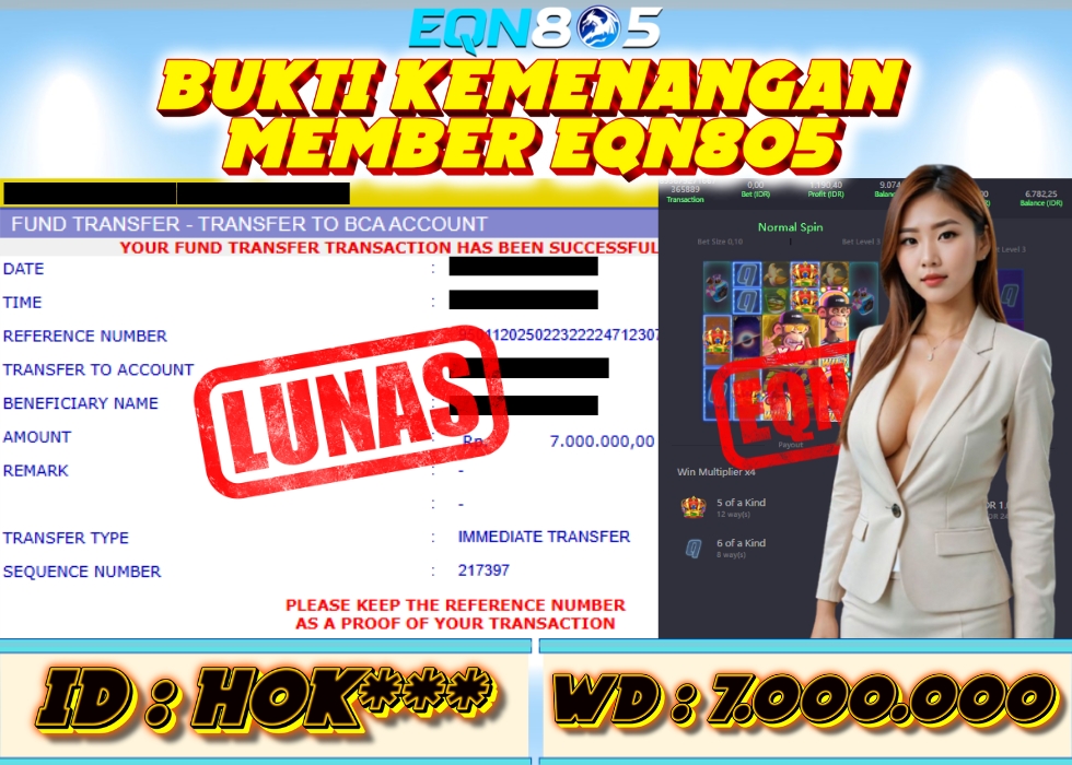 EQN805 JACKPOT  Rp 7.000.000 - LUNAS!!!