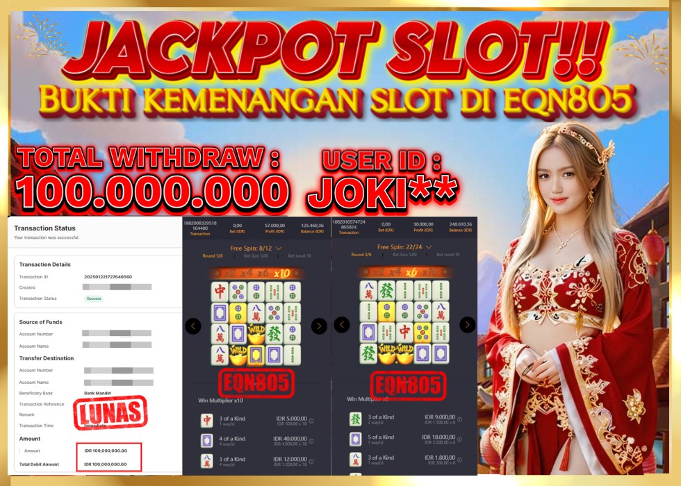 EQN805 JACKPOT  Rp 100.000.000 - LUNAS!!!