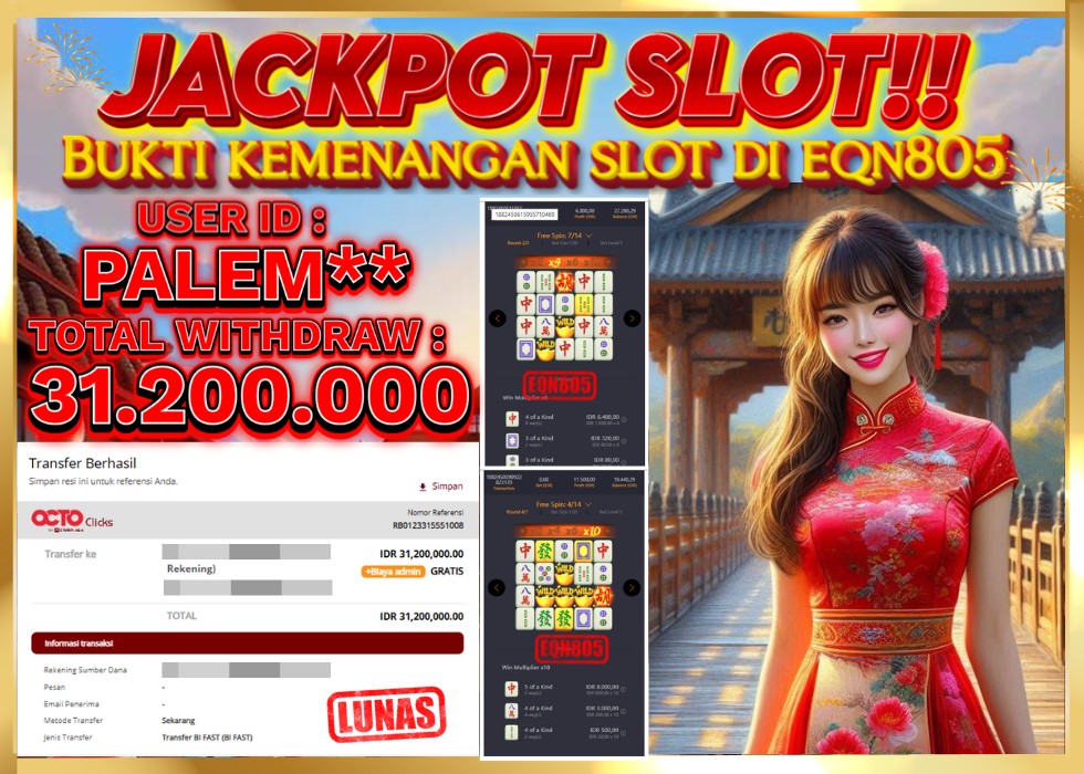 EQN805 JACKPOT  Rp 31.200.000 - LUNAS!!!