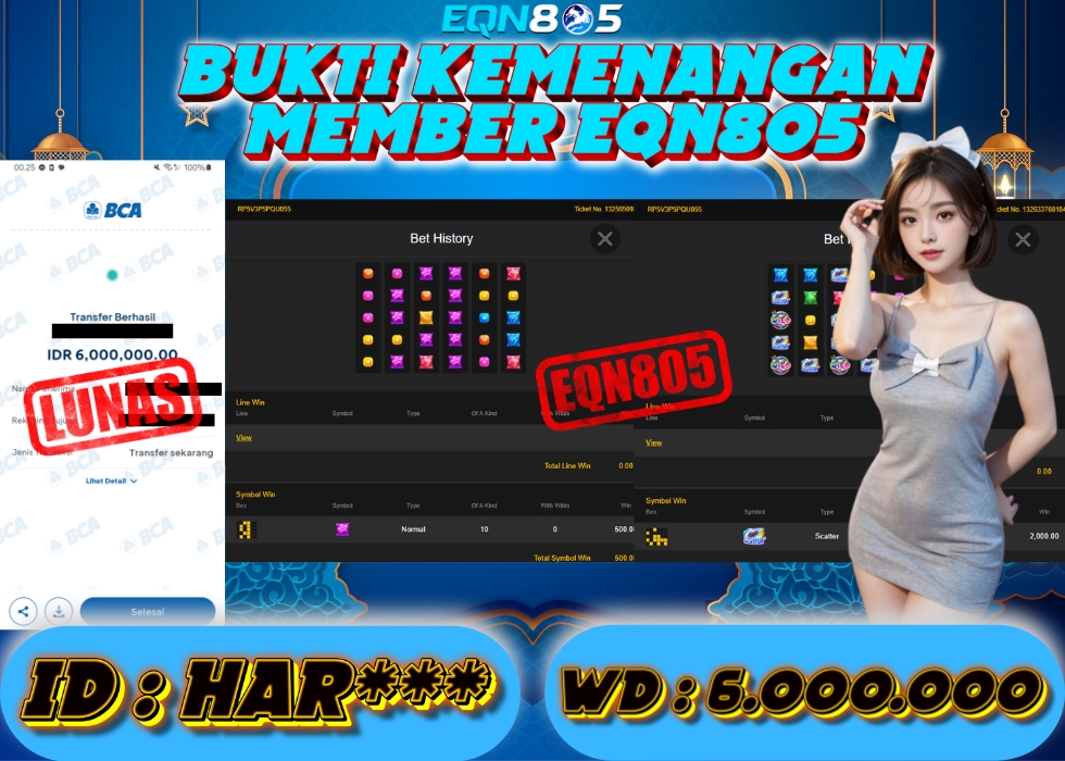 EQN805 JACKPOT  Rp 6.000.000 - LUNAS!!!
