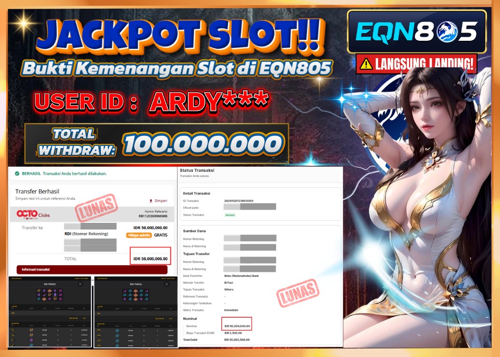 EQN805 JACKPOT  Rp 100.000.000 - LUNAS!!!