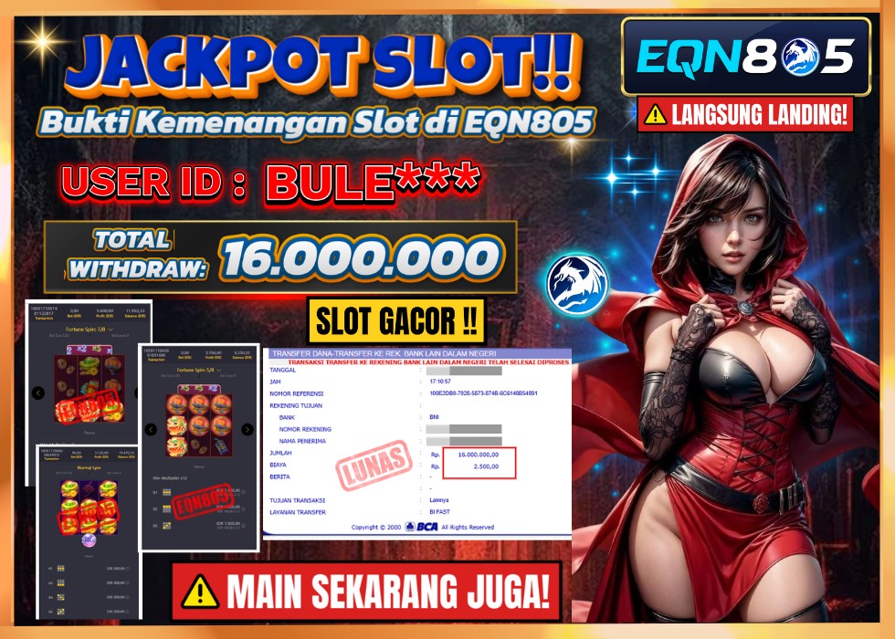 EQN805 JACKPOT  Rp 16.000.000 - LUNAS!!!