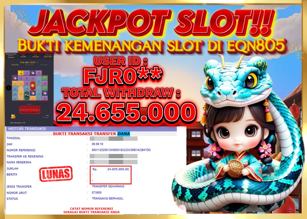 EQN805 JACKPOT  Rp 24.655.000 - LUNAS!!!