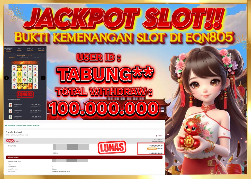 EQN805 JACKPOT  Rp 100.000.000 - LUNAS!!!
