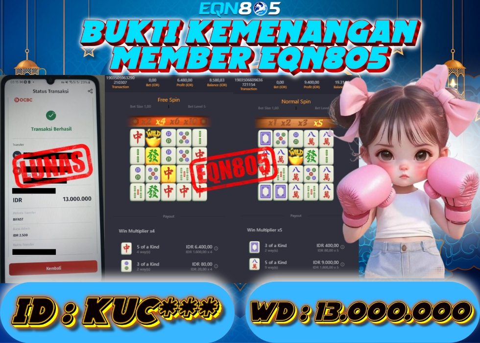 EQN805 JACKPOT  Rp 13.000.000 - LUNAS!!!