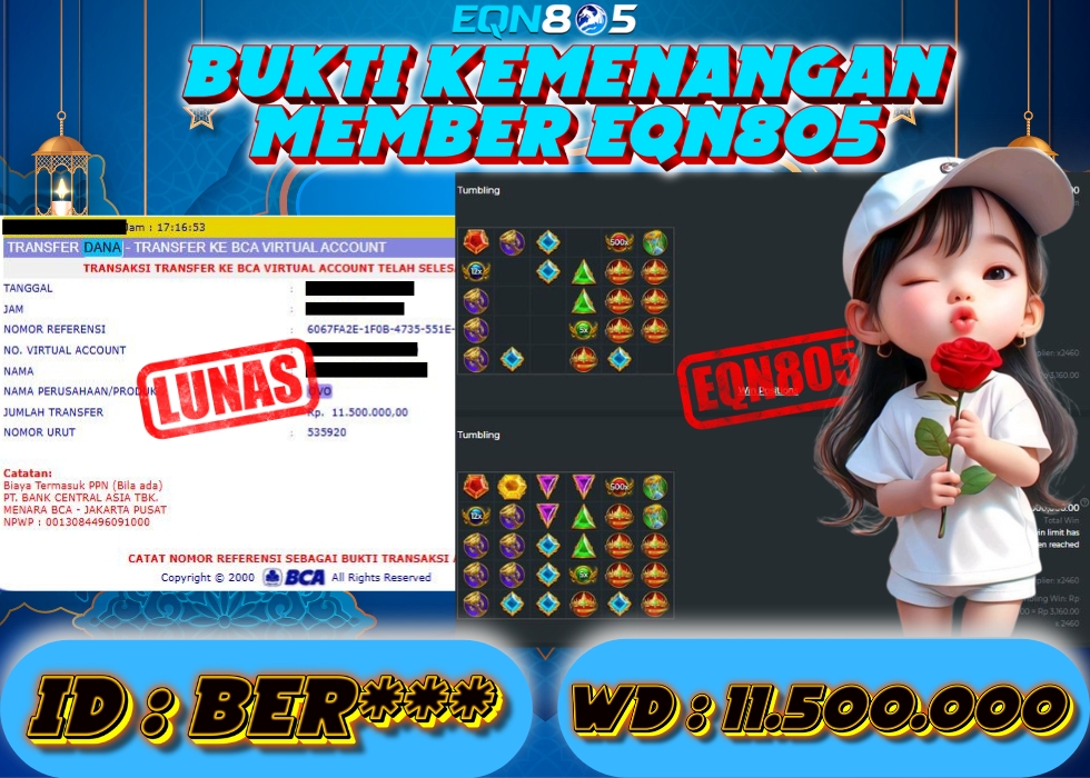 EQN805 JACKPOT  Rp 11.500.000 - LUNAS!!!