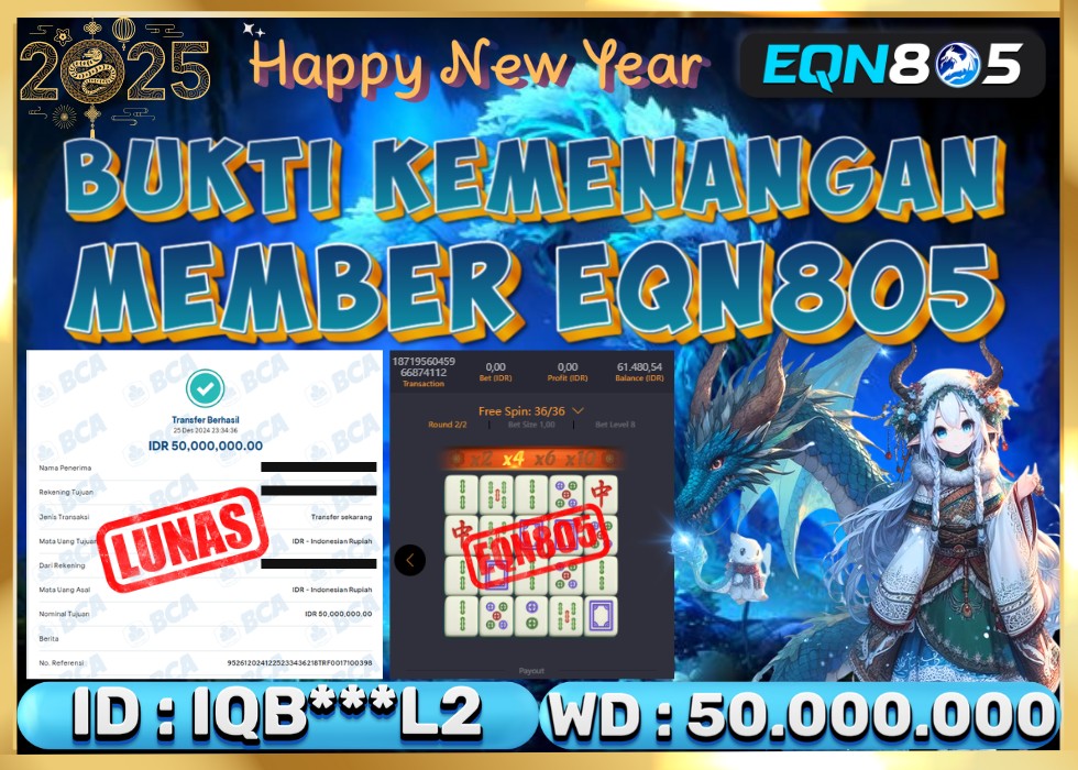 EQN805 JACKPOT  Rp 50.000.000 - LUNAS!!!