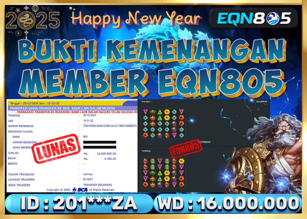 EQN805 JACKPOT  Rp 16.000.000 - LUNAS!!!
