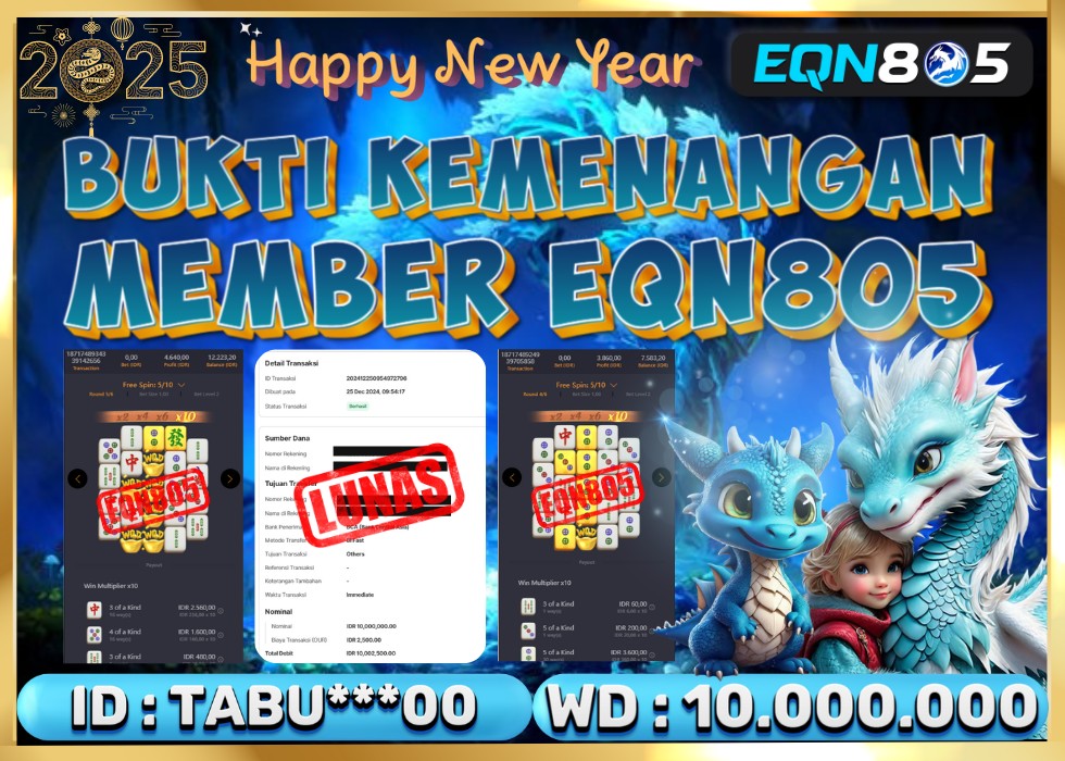 EQN805 JACKPOT  Rp 10.000.000 - LUNAS!!!