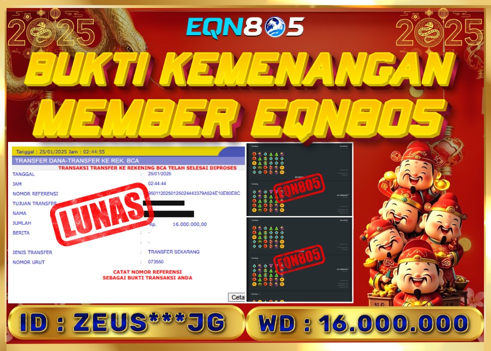 EQN805 JACKPOT  Rp 16.000.000 - LUNAS!!!