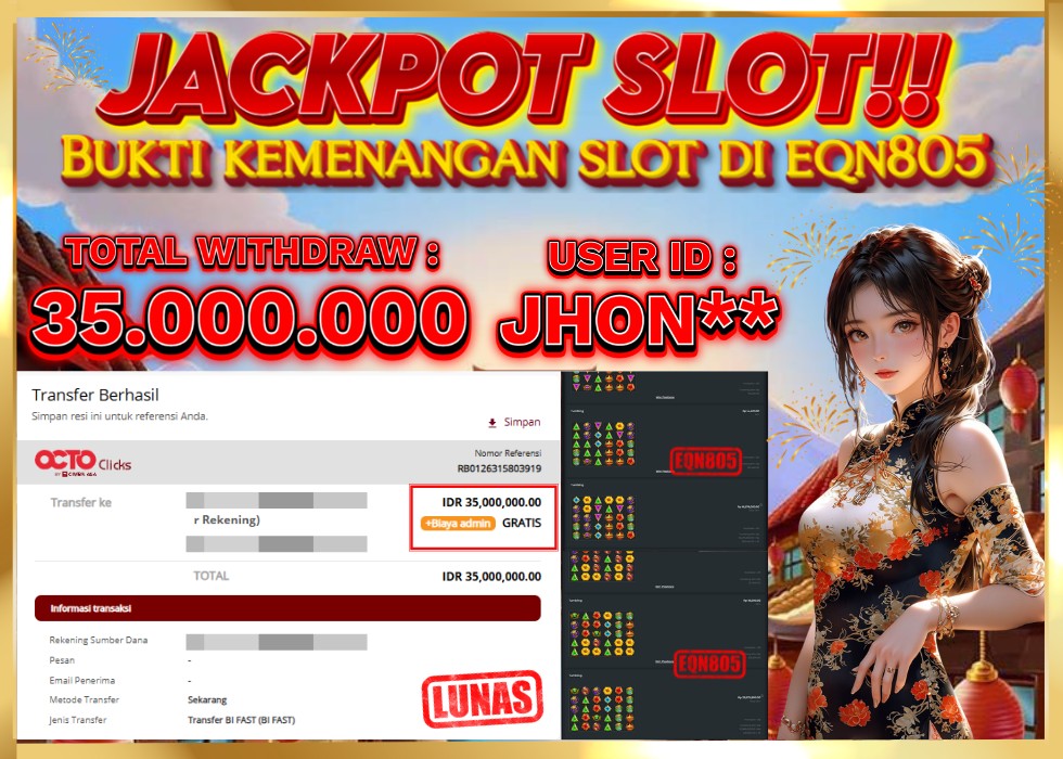EQN805 JACKPOT  Rp 35.000.000 - LUNAS!!!