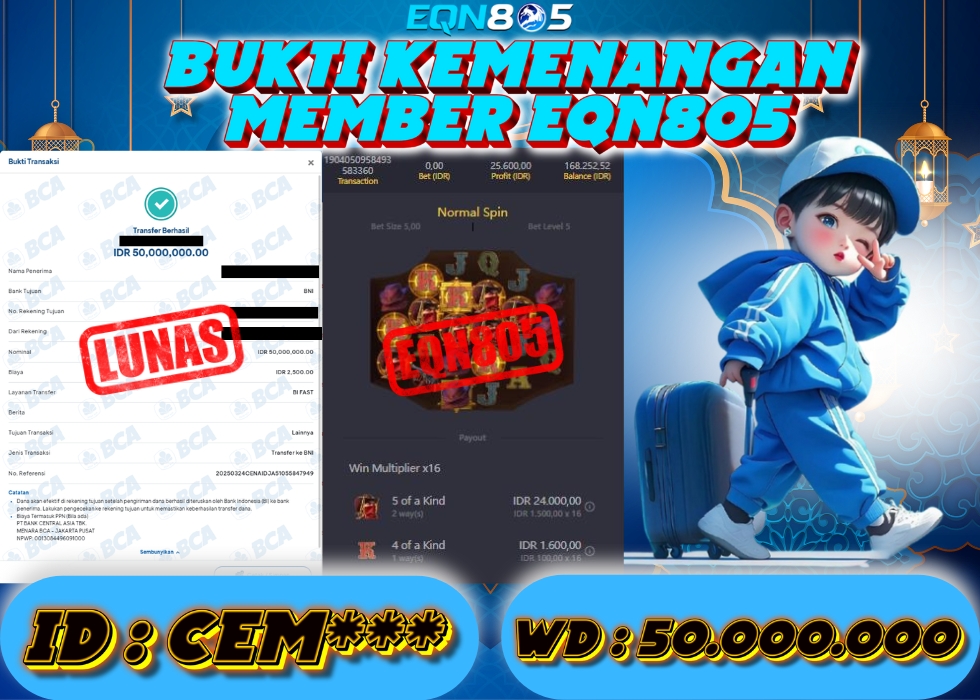EQN805 JACKPOT  Rp 50.000.000 - LUNAS!!!
