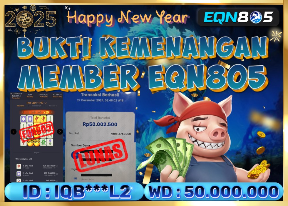 EQN805 JACKPOT  Rp 50.000.000 - LUNAS!!!
