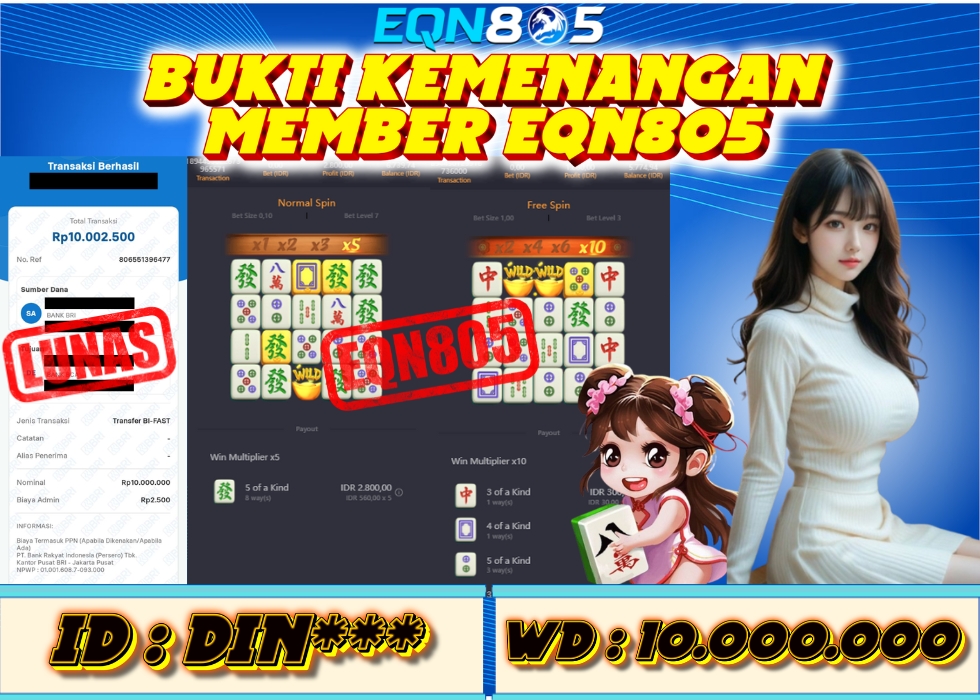 EQN805 JACKPOT  Rp 10.000.000 - LUNAS!!!