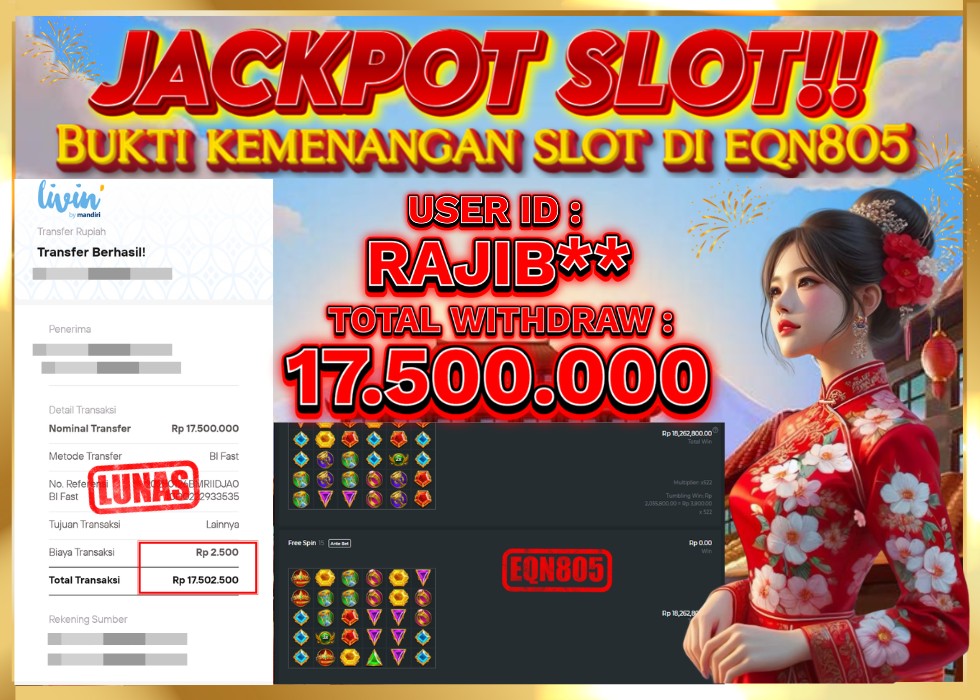 EQN805 JACKPOT  Rp 17.500.000 - LUNAS!!!