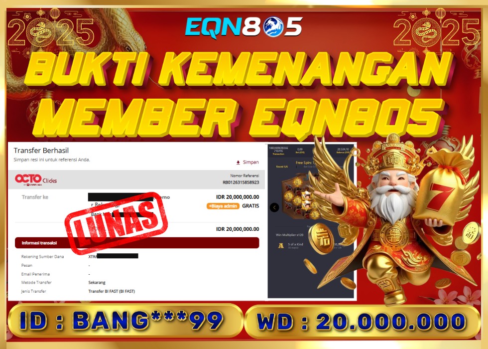 EQN805 JACKPOT  Rp 20.000.000 - LUNAS!!!
