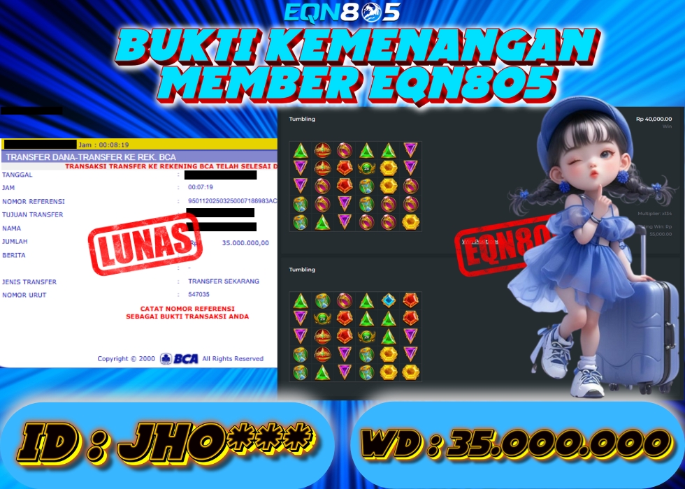 EQN805 JACKPOT  Rp 35.000.000 - LUNAS!!!