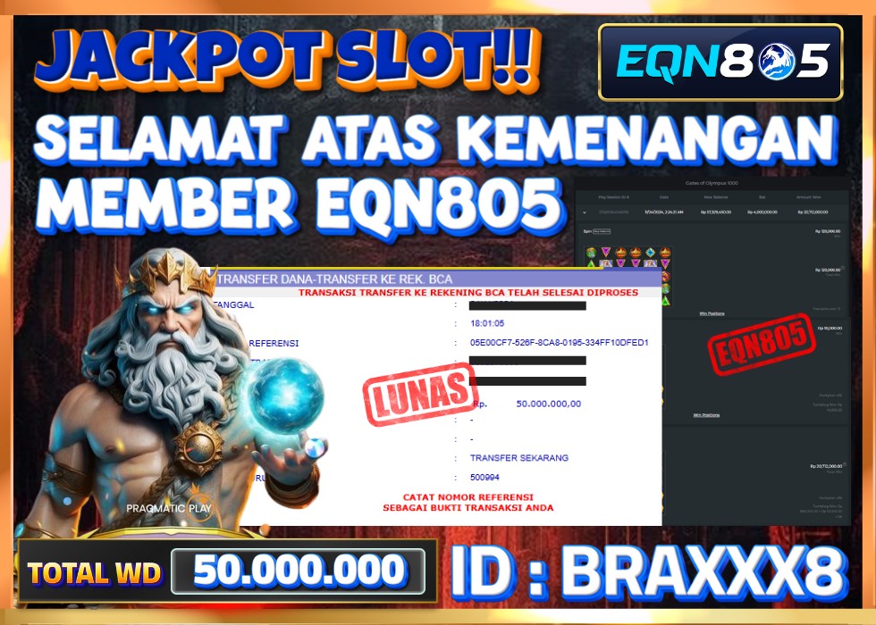 EQN805 JACKPOT  Rp 50.000.000 - LUNAS!!!