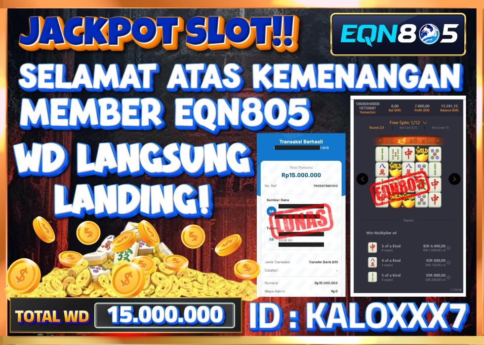 EQN805 JACKPOT  Rp 15.000.000 - LUNAS!!!