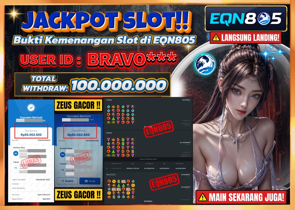 EQN805 JACKPOT  Rp 100.000.000 - LUNAS!!!
