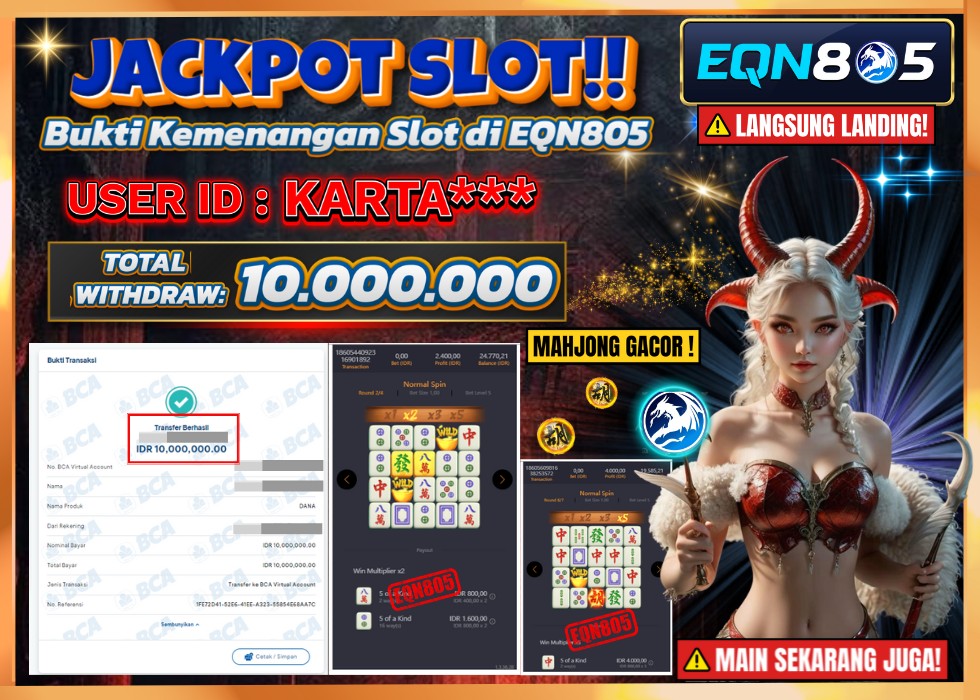 EQN805 JACKPOT  Rp 10.000.000 - LUNAS!!!