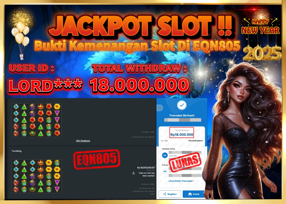 EQN805 JACKPOT  Rp 18.000.000 - LUNAS!!!