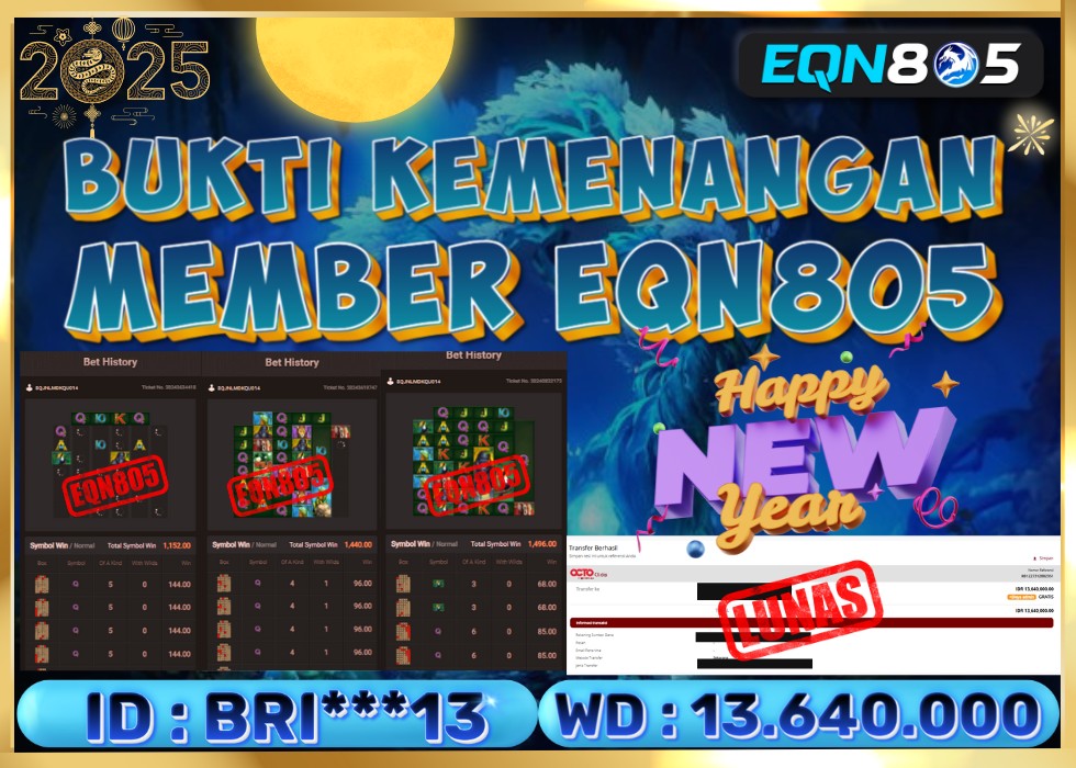 EQN805 JACKPOT  Rp 13.640.000 - LUNAS!!!