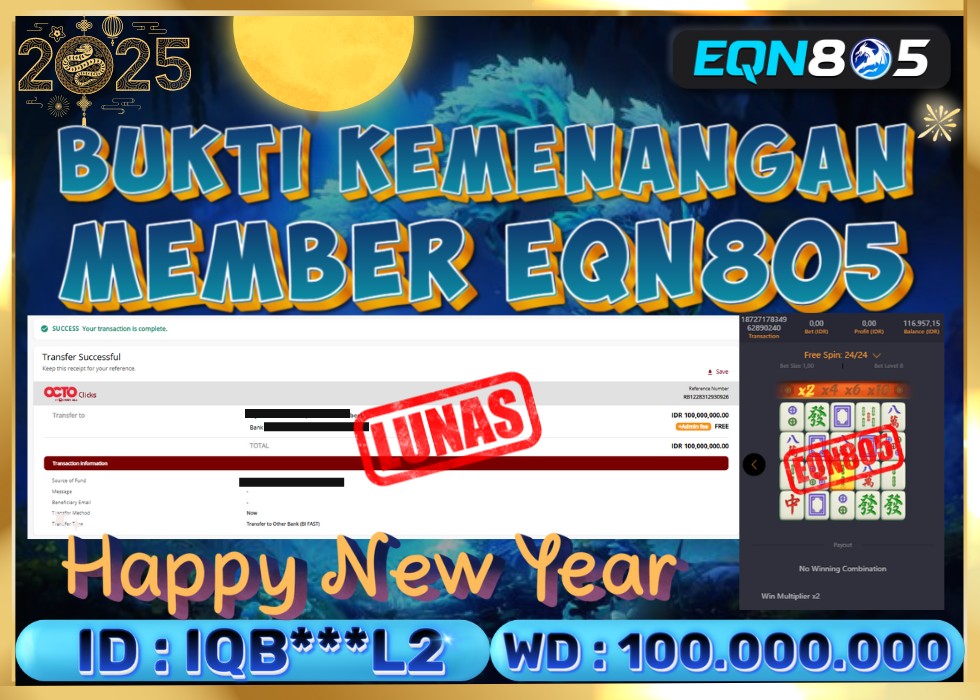 EQN805 JACKPOT  Rp 100.000.000 - LUNAS!!!