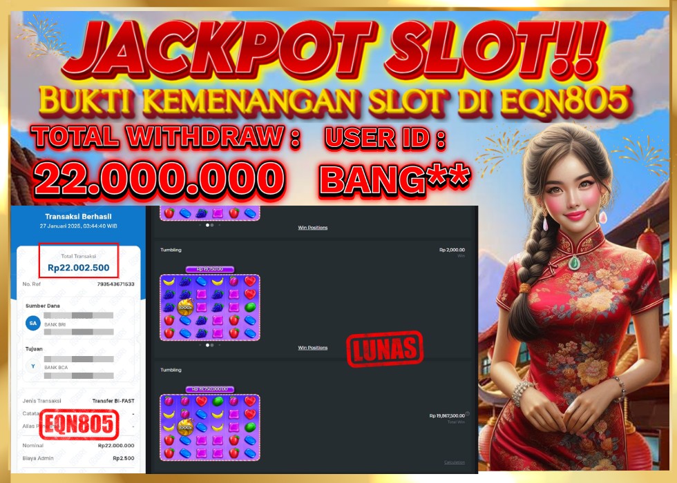 EQN805 JACKPOT  Rp 22.000.000 - LUNAS!!!