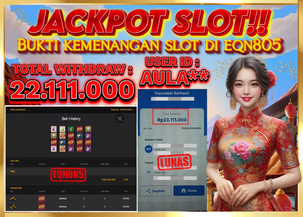EQN805 JACKPOT  Rp 22.111.000 - LUNAS!!!