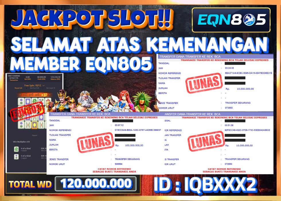 EQN805 JACKPOT  Rp 120.000.000 - LUNAS!!!