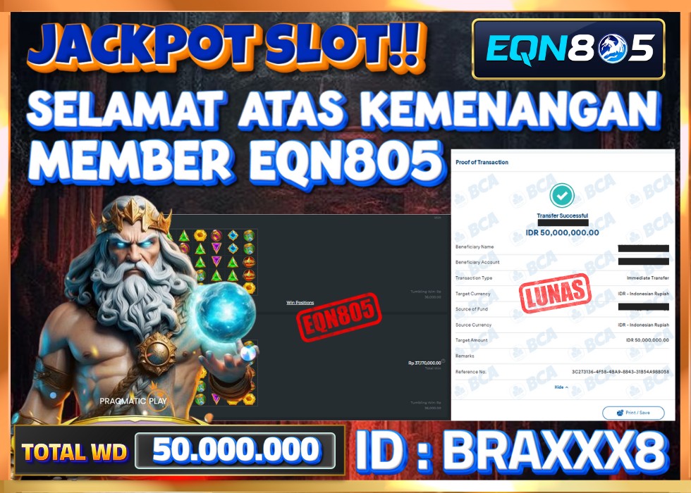 EQN805 JACKPOT  Rp 50.000.000 - LUNAS!!!