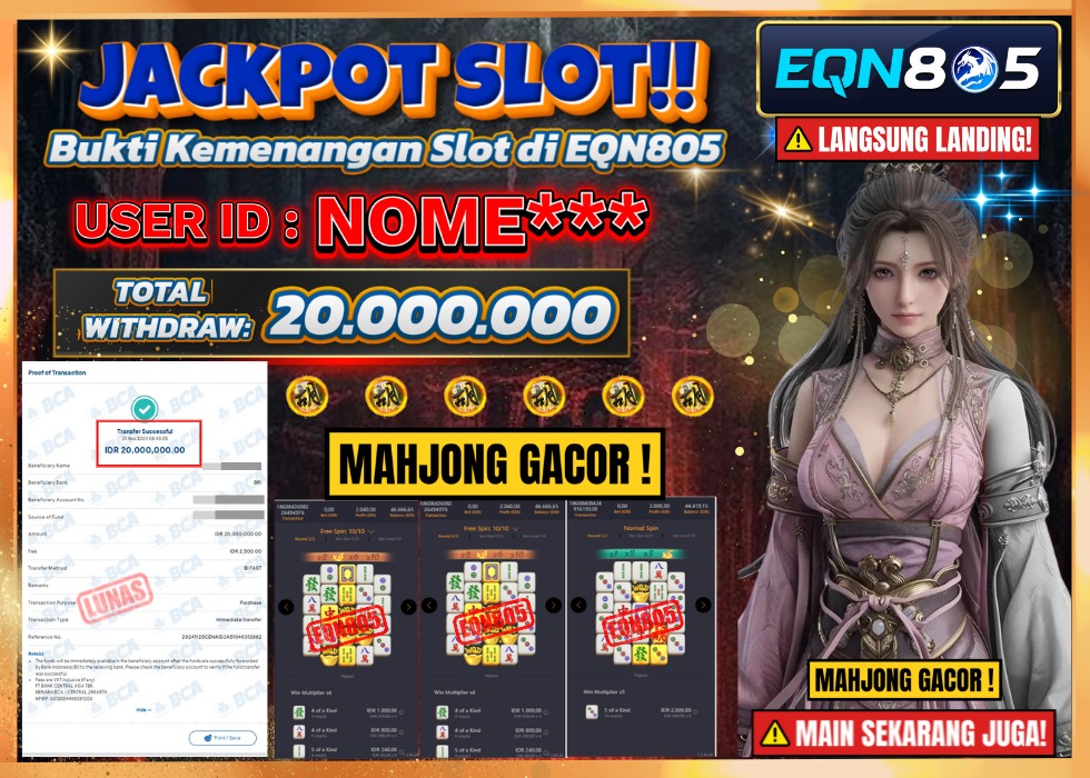 EQN805 JACKPOT  Rp 20.000.000 - LUNAS!!!