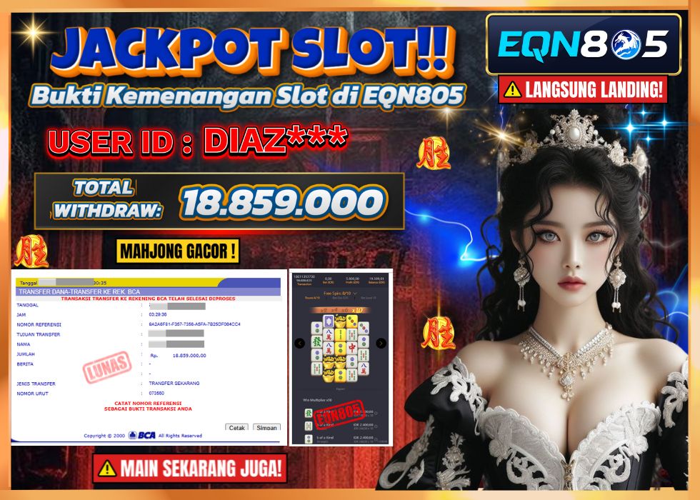 EQN805 JACKPOT  Rp 18.859.000 - LUNAS!!!