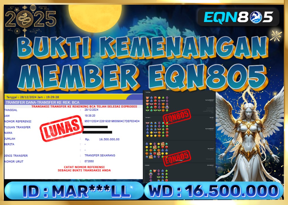 EQN805 JACKPOT  Rp 16.500.000 - LUNAS!!!
