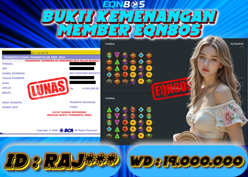 EQN805 JACKPOT  Rp 19.000.000 - LUNAS!!!