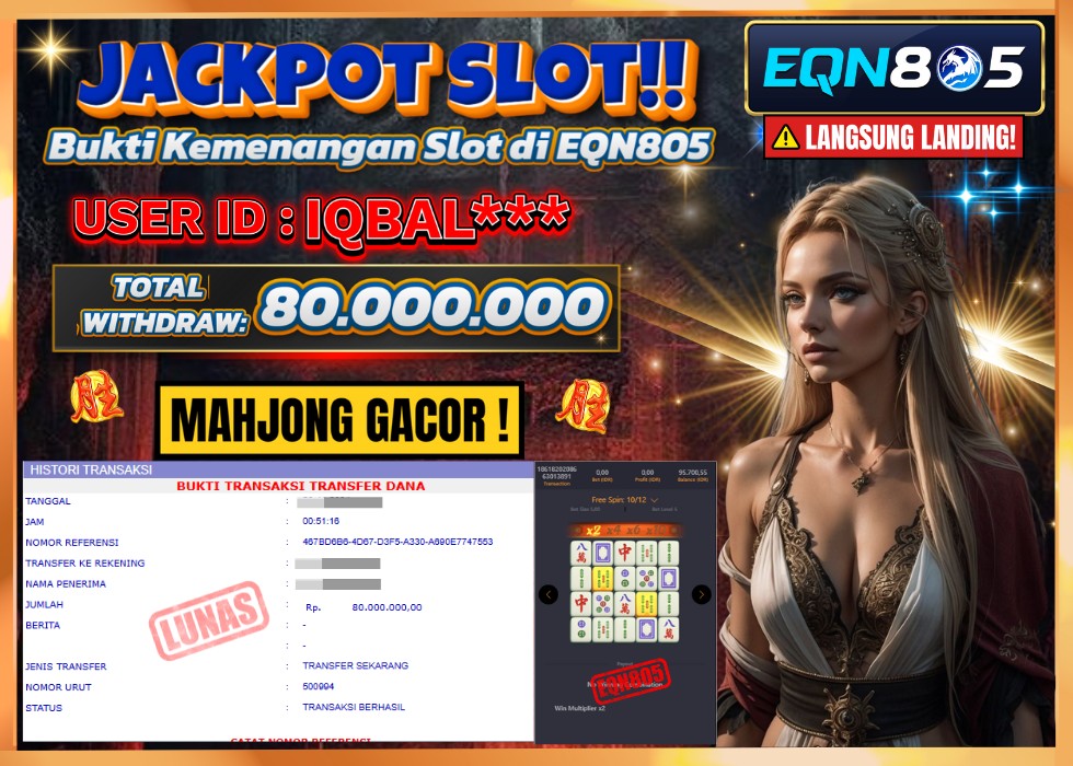 EQN805 JACKPOT  Rp 80.000.000 - LUNAS!!!