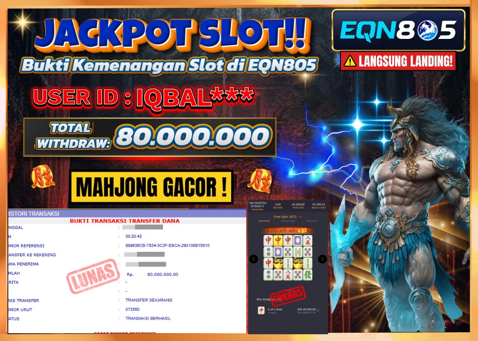 EQN805 JACKPOT  Rp 80.000.000 - LUNAS!!!