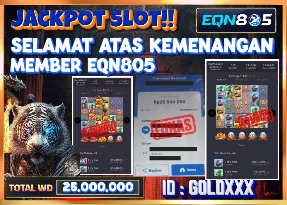 EQN805 JACKPOT  Rp 25.000.000 - LUNAS!!!
