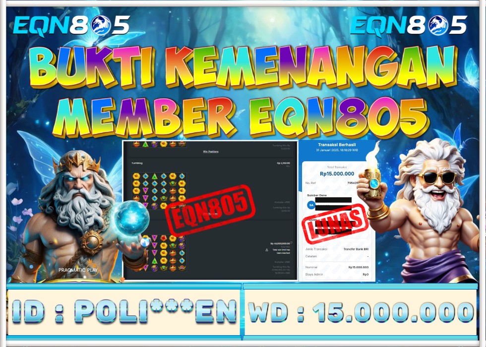 EQN805 JACKPOT  Rp 15.000.000 - LUNAS!!!