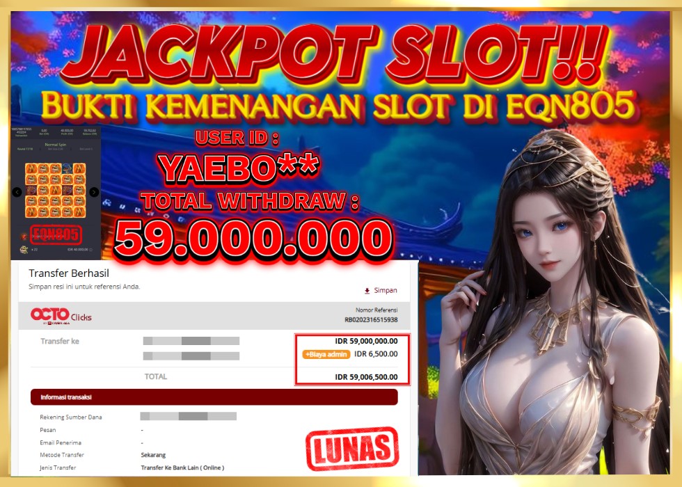 EQN805 JACKPOT  Rp 59.000.000 - LUNAS!!!