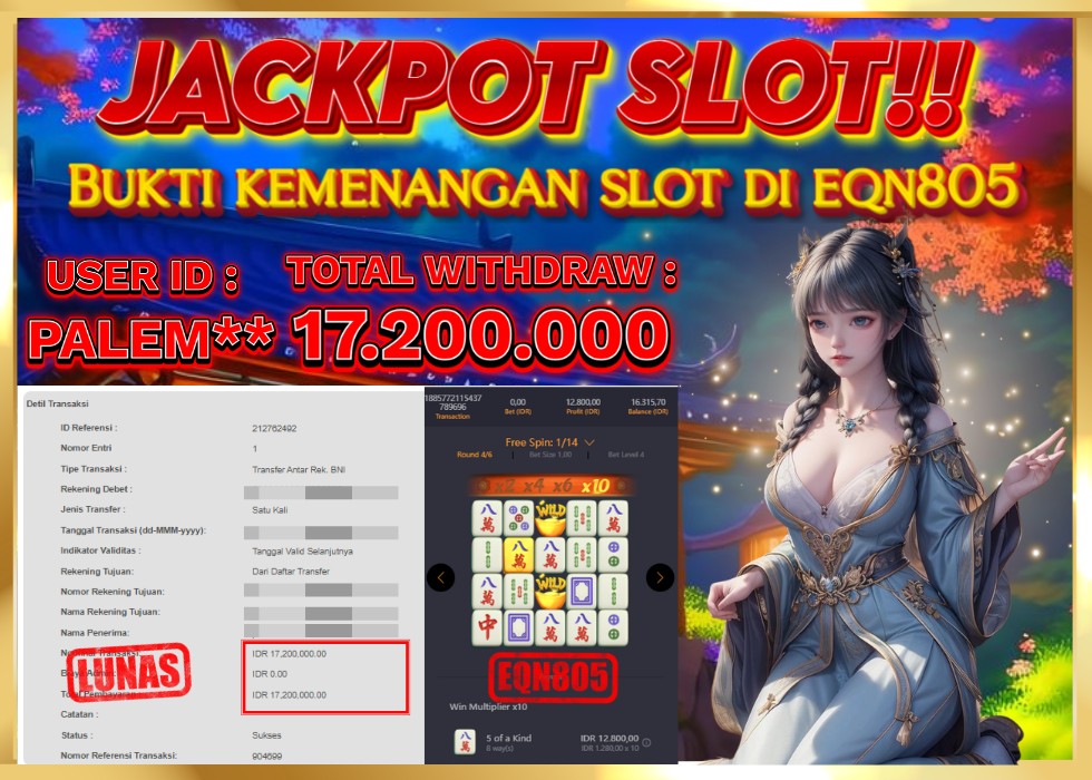 EQN805 JACKPOT  Rp 17.200.000 - LUNAS!!!