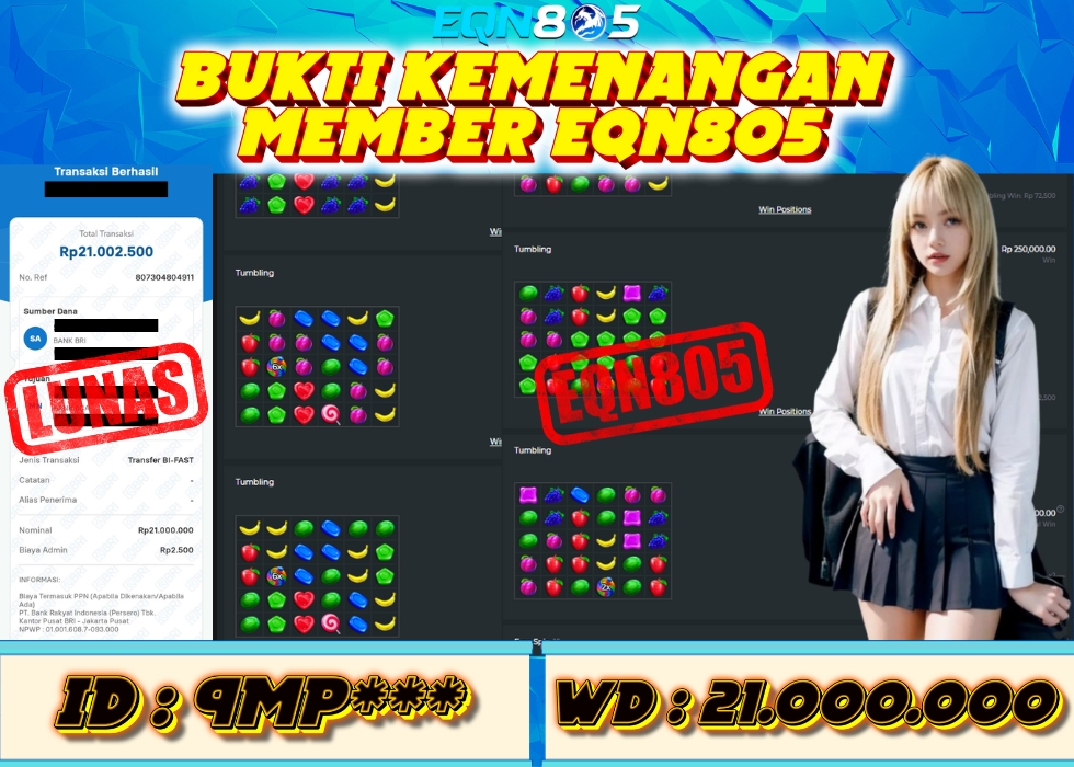 EQN805 JACKPOT  Rp 21.000.000 - LUNAS!!!