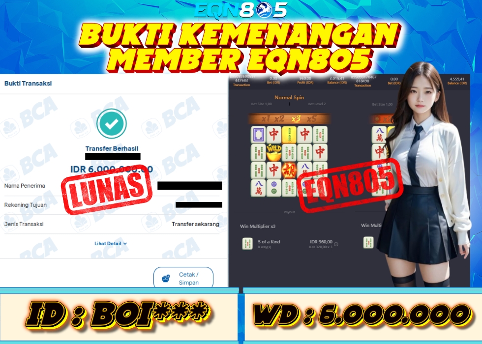 EQN805 JACKPOT  Rp 6.000.000 - LUNAS!!!