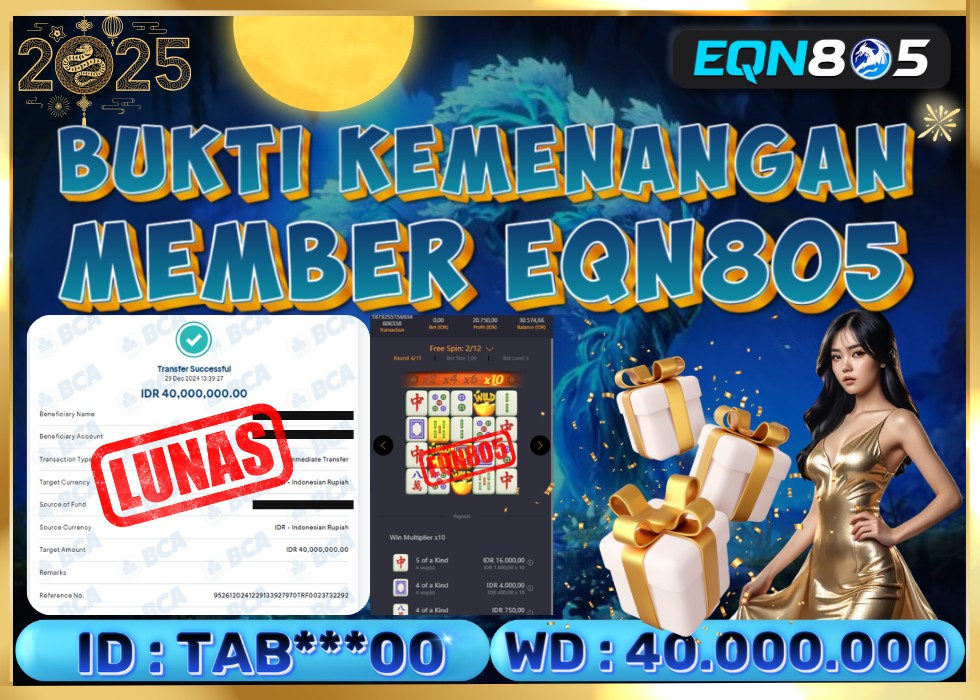 EQN805 JACKPOT  Rp 40.000.000 - LUNAS!!!