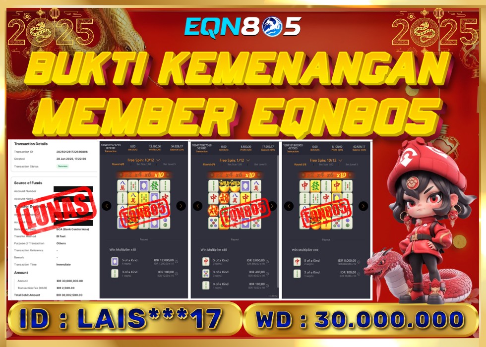 EQN805 JACKPOT  Rp 30.000.000 - LUNAS!!!