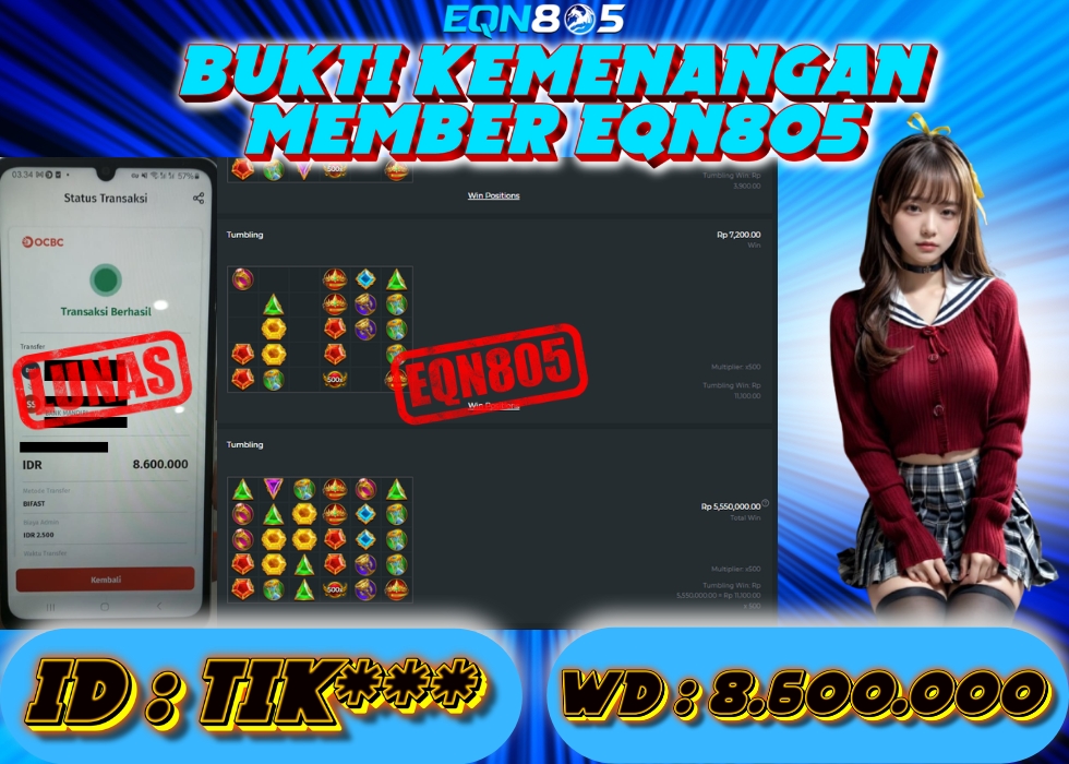 EQN805 JACKPOT  Rp 8.600.000 - LUNAS!!!