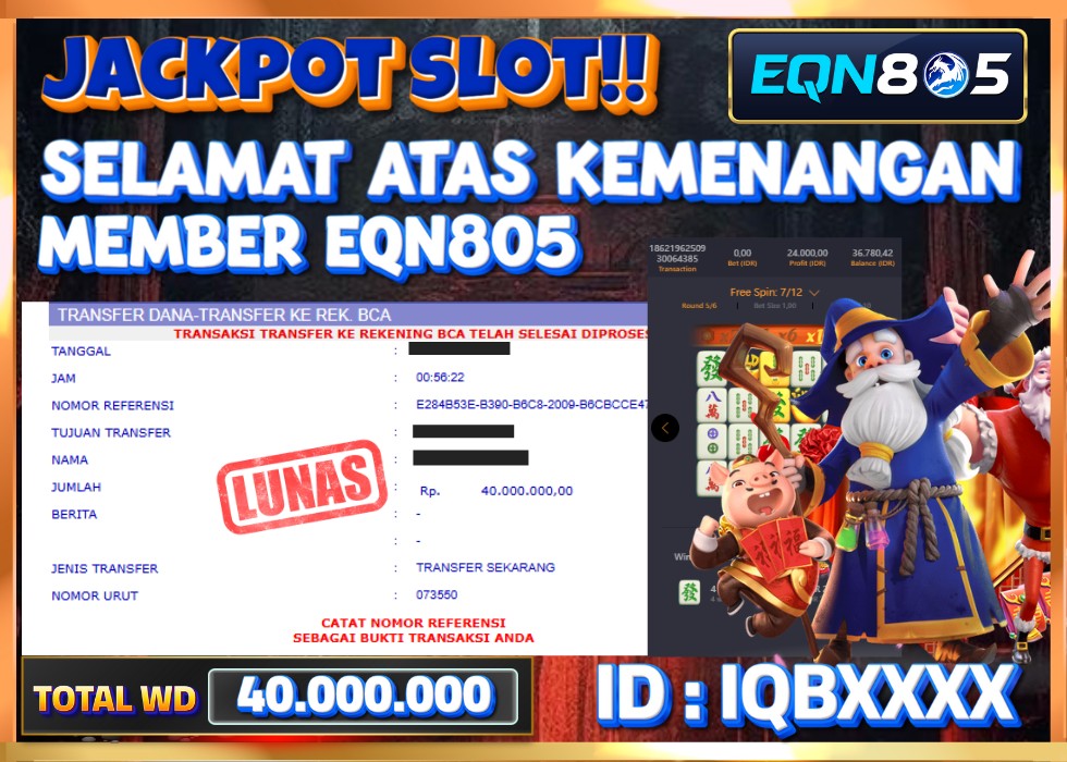 EQN805 JACKPOT  Rp 40.000.000 - LUNAS!!!